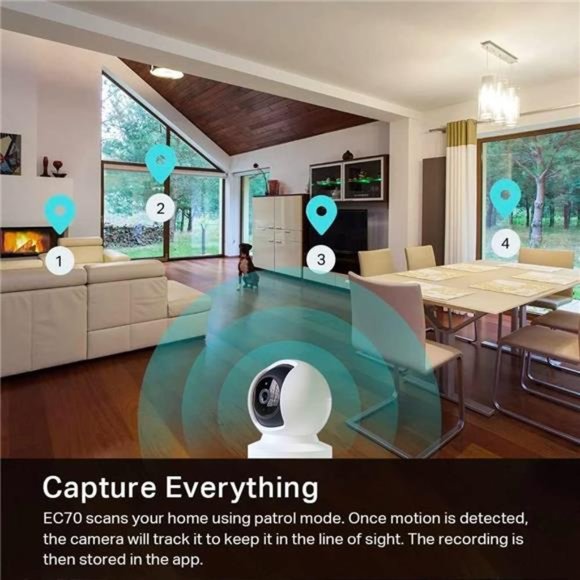Indoor Pan/Tilt Smart Security Camera,1080p HD DogCamera 2.4GHz withNight Vision - Picture 3 of 6